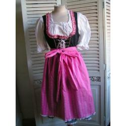 tiroler dirndl jurk schort blouse maat 42 nr MM 1156