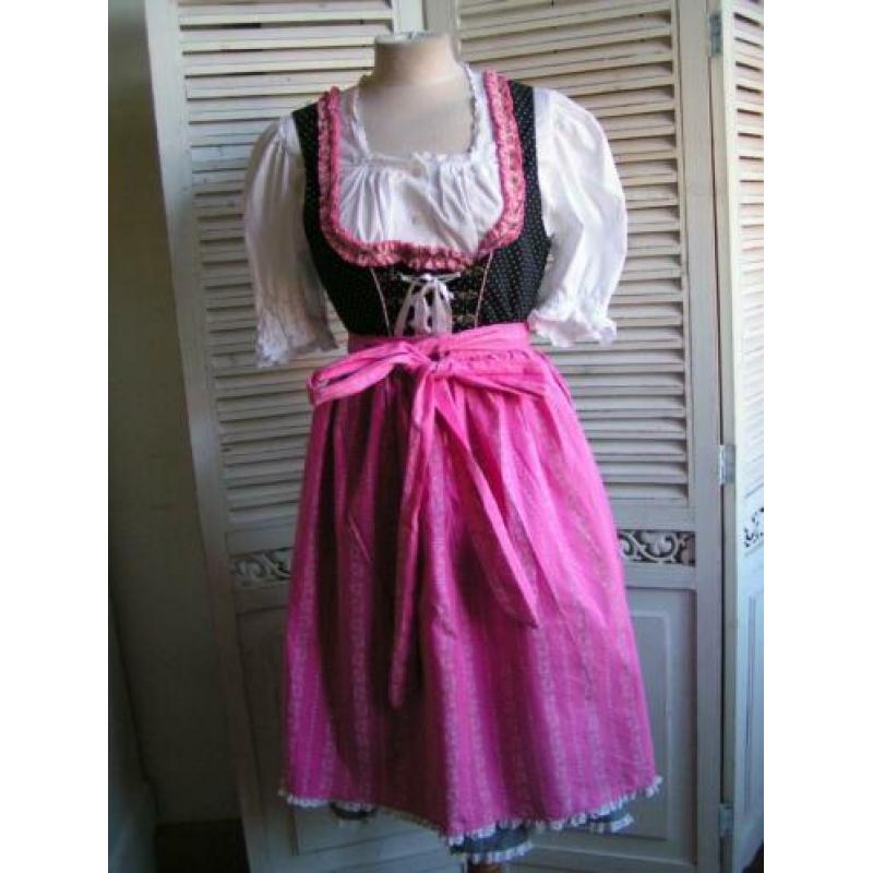tiroler dirndl jurk schort blouse maat 42 nr MM 1156