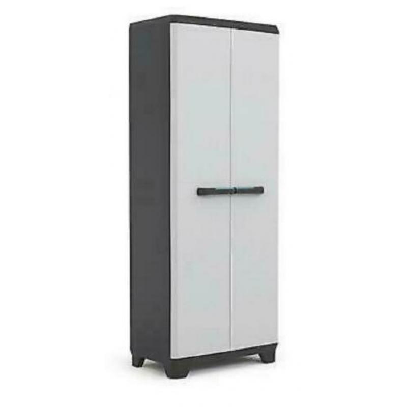 Keter Linear hoge kast voor in tuin/garage (PVC)