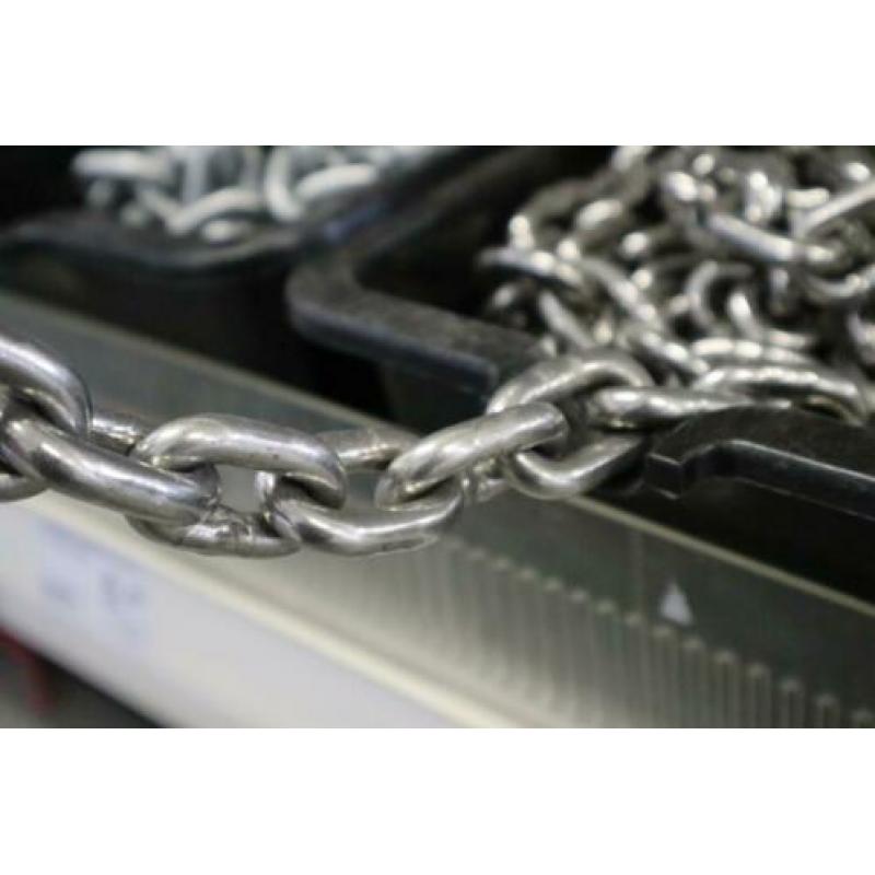 OUTLET Hoogwaardige RVS ketting / ankerketting kortschalmig