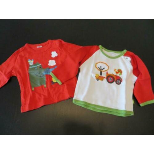 2 x longsleeve, maat 62