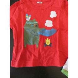 2 x longsleeve, maat 62