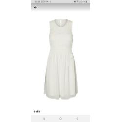 Vero moda jurk vanessa dress wit maat xl white 1x gedragen