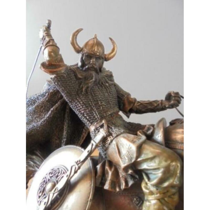Viking te paard Veronese brons Oslo= Hoogte 26 cm