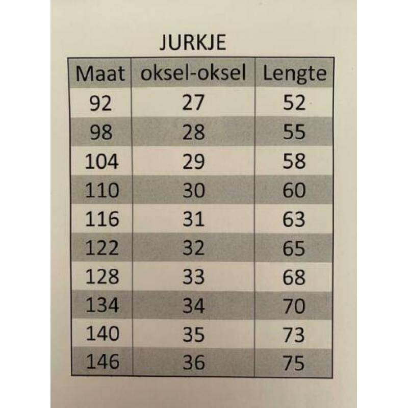 ?? Jurkje met eenhoorn (ook korte mouw mogelijk) maat 116