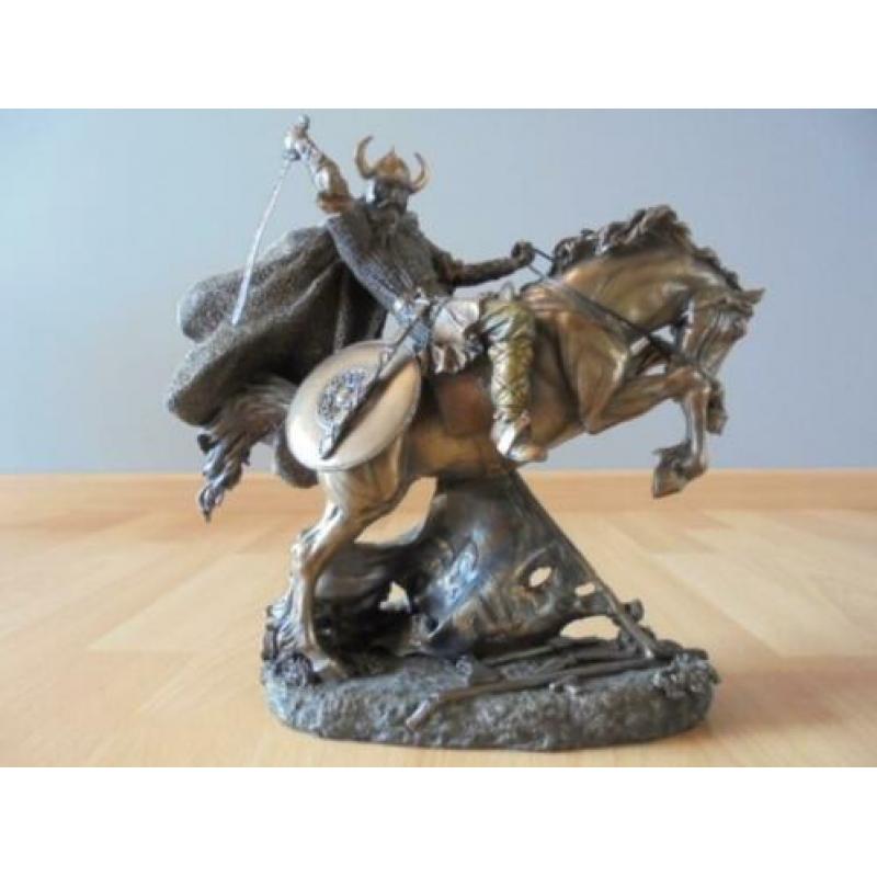 Viking te paard Veronese brons Oslo= Hoogte 26 cm