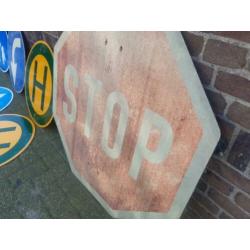 Partij vintage verkeersborden verkeer bord sign industriele
