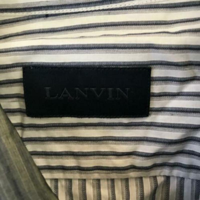 Lanvin, ZGAN, Painted metallic breastplate overhemd, maat 39