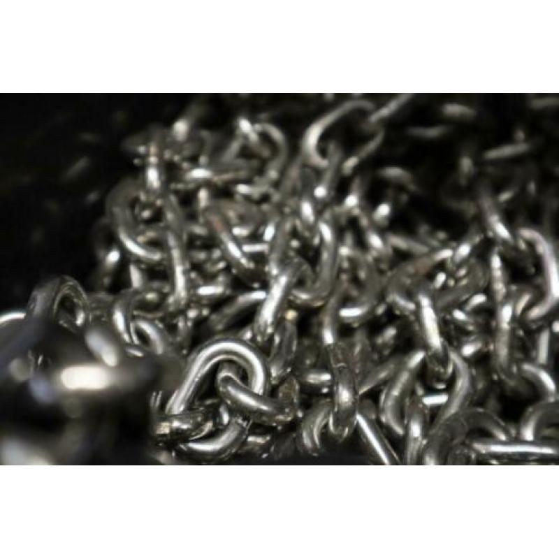 OUTLET Hoogwaardige RVS ketting / ankerketting kortschalmig