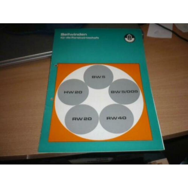 Folder Seilwinden fur die Forstwirtschaft uit 1977