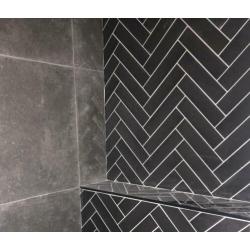 Wandtegels design Quintessenza donkergrijs in doos NIEUW