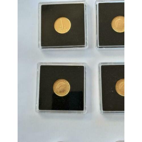 Cent 1980 verguld in capsules 11 stuks