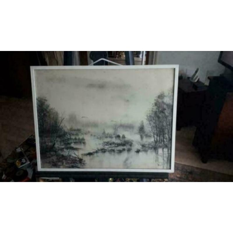 Michel van der Heijden krijttekening tekening Brabant Peel