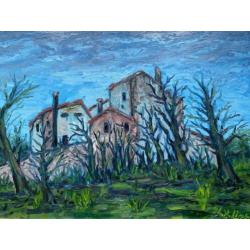 Schilderij gesigneerd Leendert van Lier Cote d'Azure