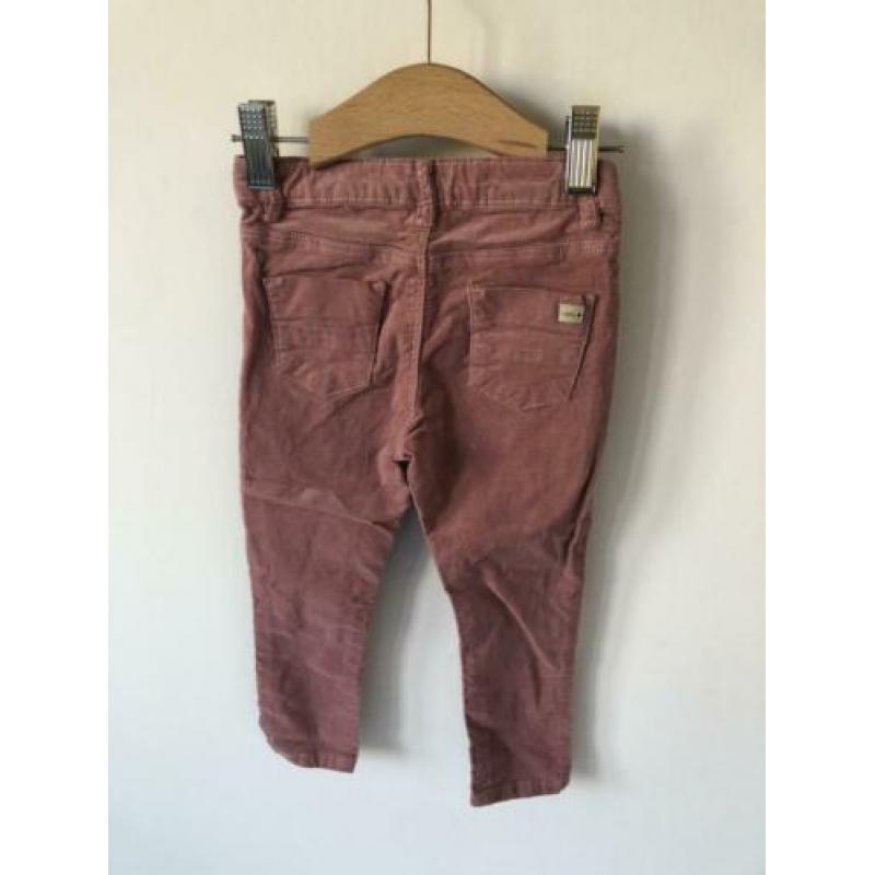 Rib broek Zara oud roze maat 98