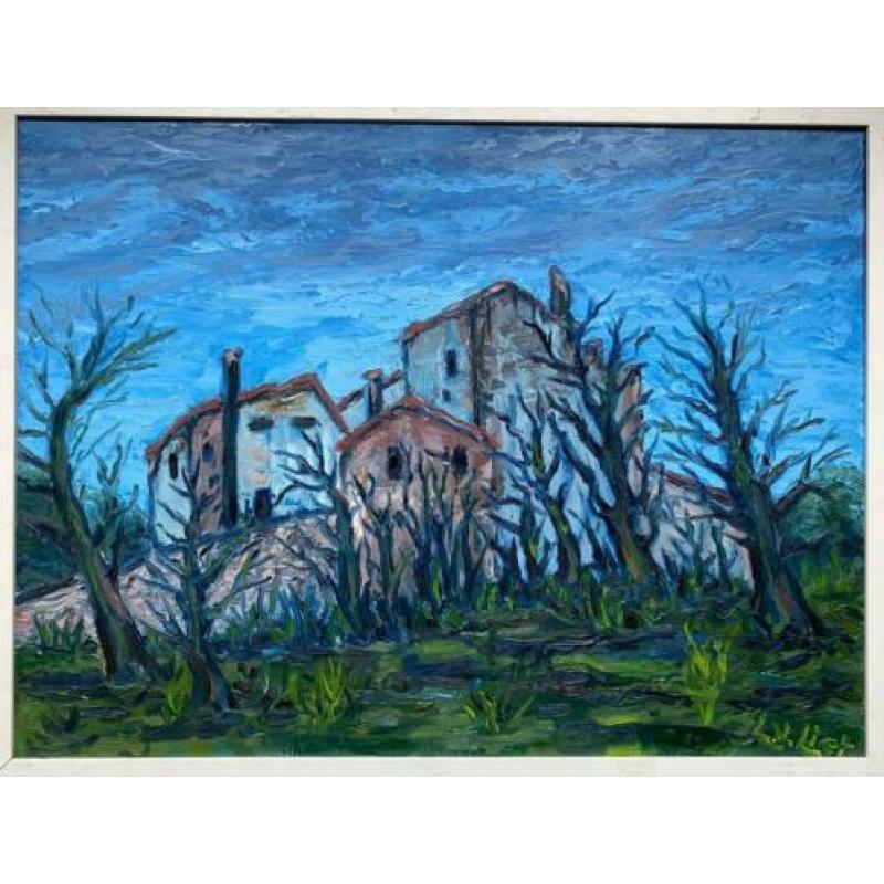 Schilderij gesigneerd Leendert van Lier Cote d'Azure