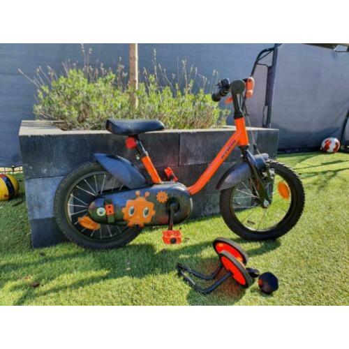 Kinderfiets Decathlon 14 inch Robot incl zijwieltjes