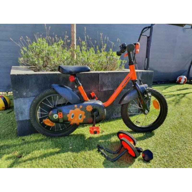 Kinderfiets Decathlon 14 inch Robot incl zijwieltjes