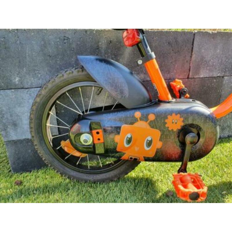 Kinderfiets Decathlon 14 inch Robot incl zijwieltjes