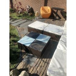 Lounge set met kussens vida xl