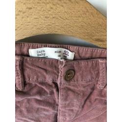 Rib broek Zara oud roze maat 98