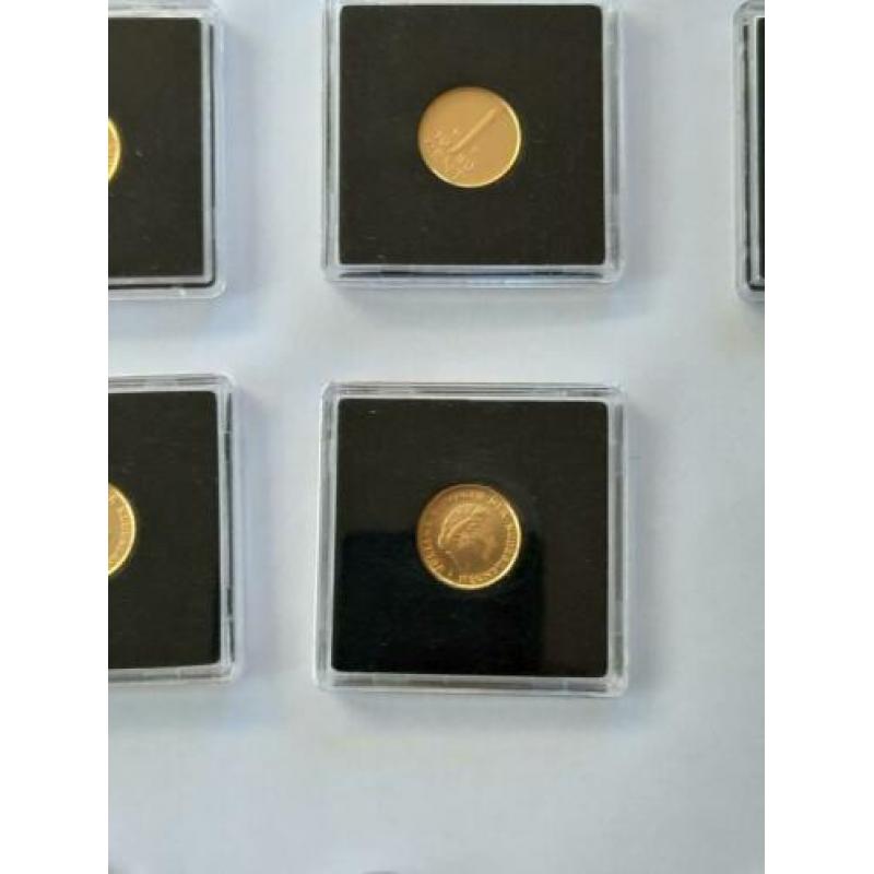 Cent 1980 verguld in capsules 11 stuks