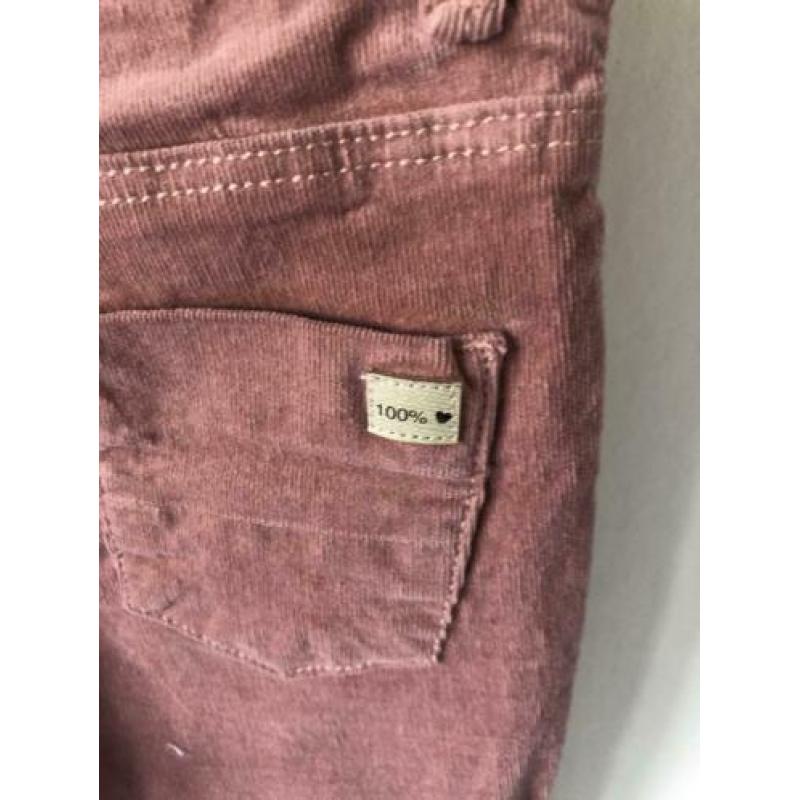 Rib broek Zara oud roze maat 98