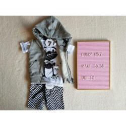 2x nieuwe zwart wit korte broek /short maat 50-56 Lucky no.7
