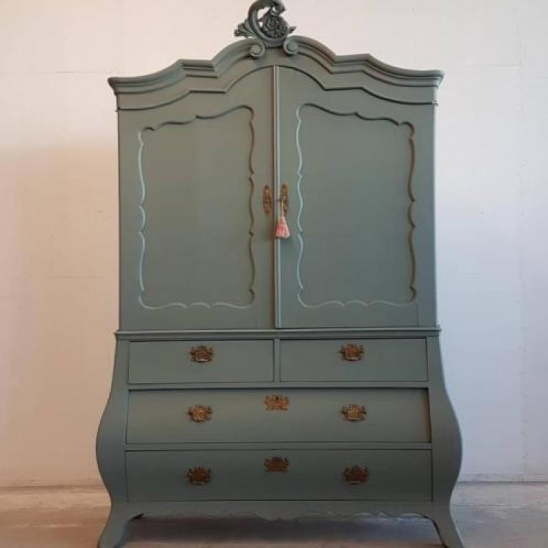 Oud Hollandse antieke buikkast kuifkast XXL biedermeier