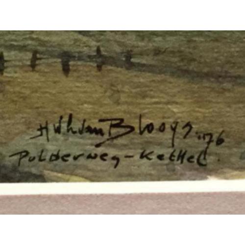 Aquarel Polderweg te Kethel uit 1976
