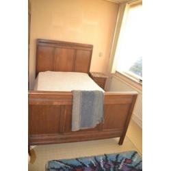 Antieke Eiken twijfelaar bed