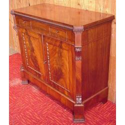 Antiek mahonie klepbuffet kastje Penantkastje klep Commode