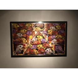 Schilderij met piranhas