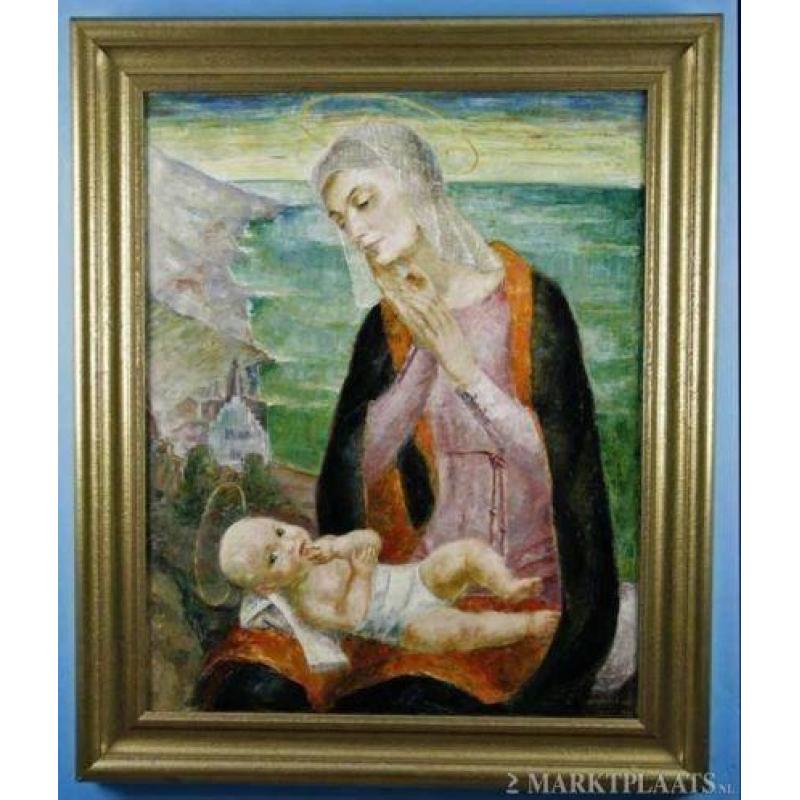 ===Prerafaëlitische madonna uit 1923==GESIGNEERD==Duits=