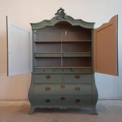 Oud Hollandse antieke buikkast kuifkast XXL biedermeier