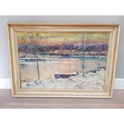Peter van den Braken - Winter - olie op doek, gesgneerd r.o.