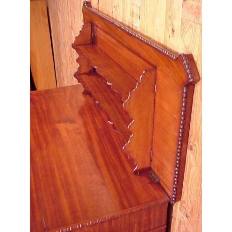 Antiek mahonie klepbuffet kastje Penantkastje klep Commode