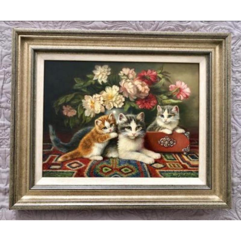Poezenschilderij Bert Notenboom