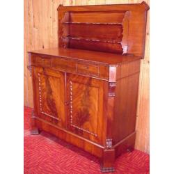 Antiek mahonie klepbuffet kastje Penantkastje klep Commode