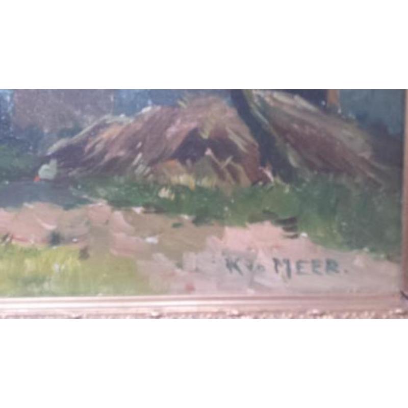 v.d. Meer Kees landschap schilderij boerderij