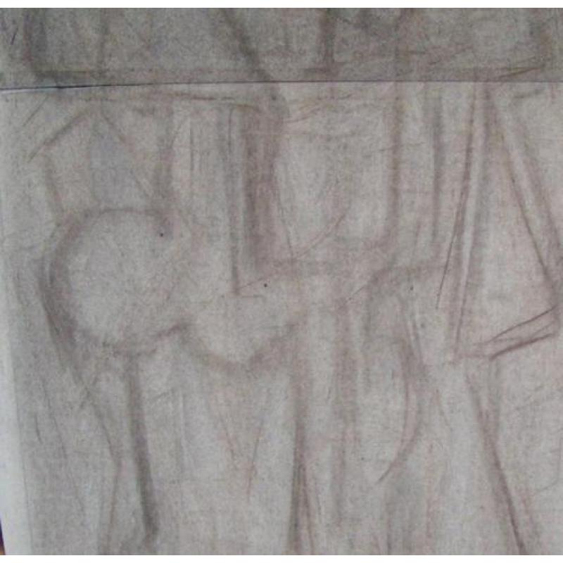 H.Bekman voorbeeld Sculptuur " Vrouw en kind" potlood schets