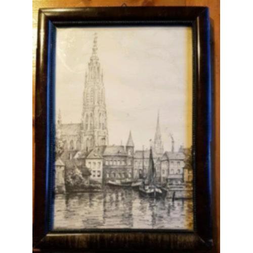 Orig tekening Lieve Vrouwenkerk Breda P. Bakker.
