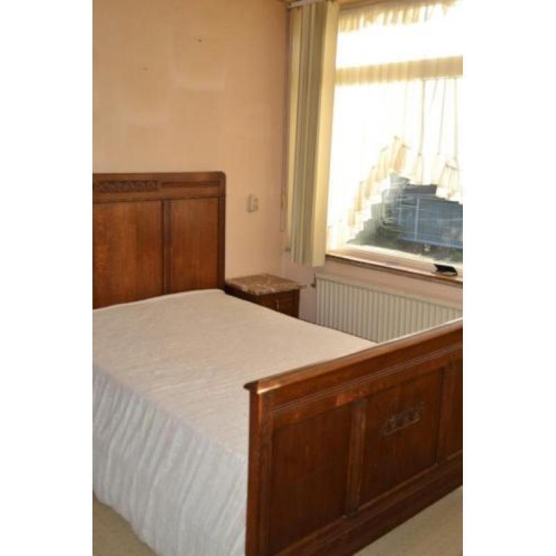Antieke Eiken twijfelaar bed