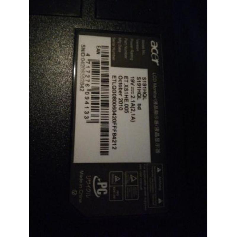 Acer 18,5 inch lcd scherm