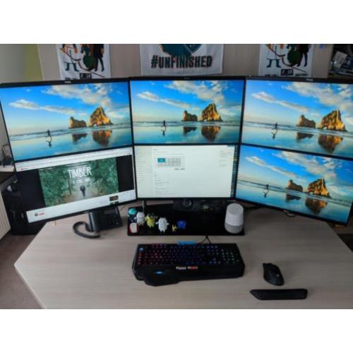 6x Dell U2414H Standaard