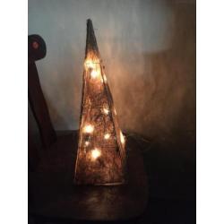 Kerstboom piramide met verlichting hoogte 45 cm