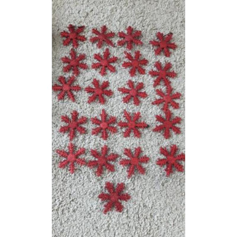 104 kerstboom ballen/versiersels incl Piek! Rood/zilver/wit