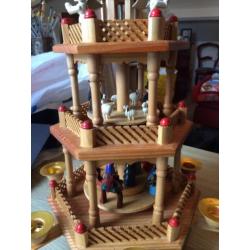 houten kerst molen.