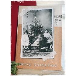 3 Mooie grote vintage kerstkaarten met enveloppe, 1,25 ps.