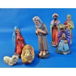 vintage Marolin kerstgroep 10 cm hoog
